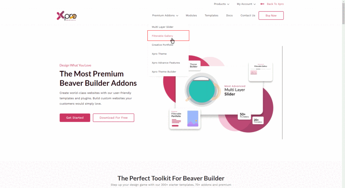 Xpro beaver addons - Filterable gallery for beaver builder