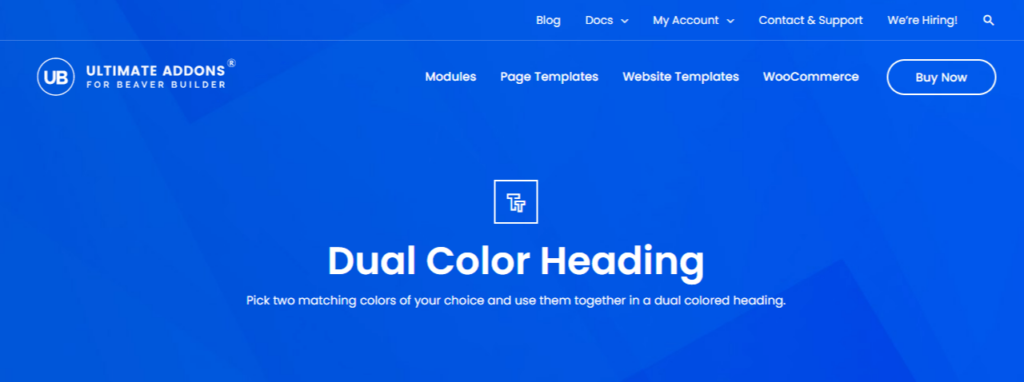Ultimate  Dual Color Heading Module for beaver builder