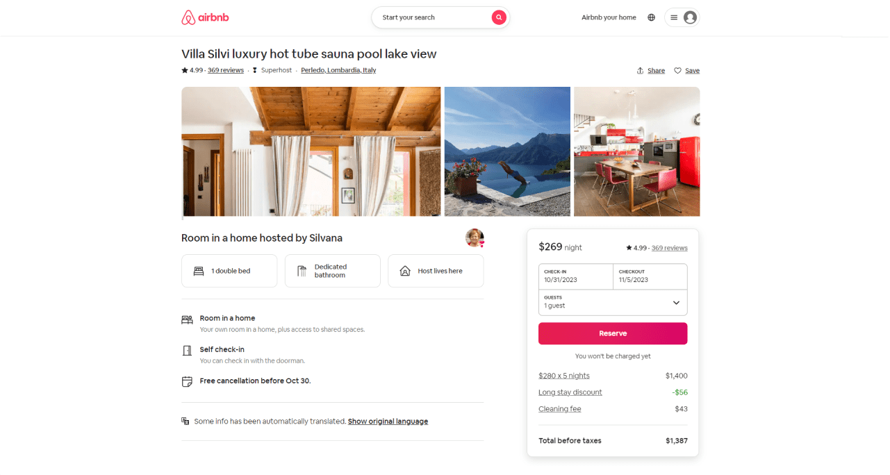 Airbnb- example of info list module for beaver builder